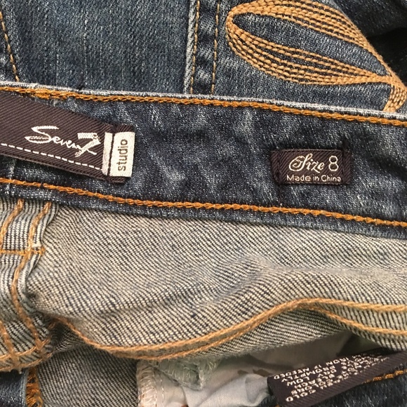Seven7 Studio Flare Blue Jeans - Size 8 - Picture 5 of 6
